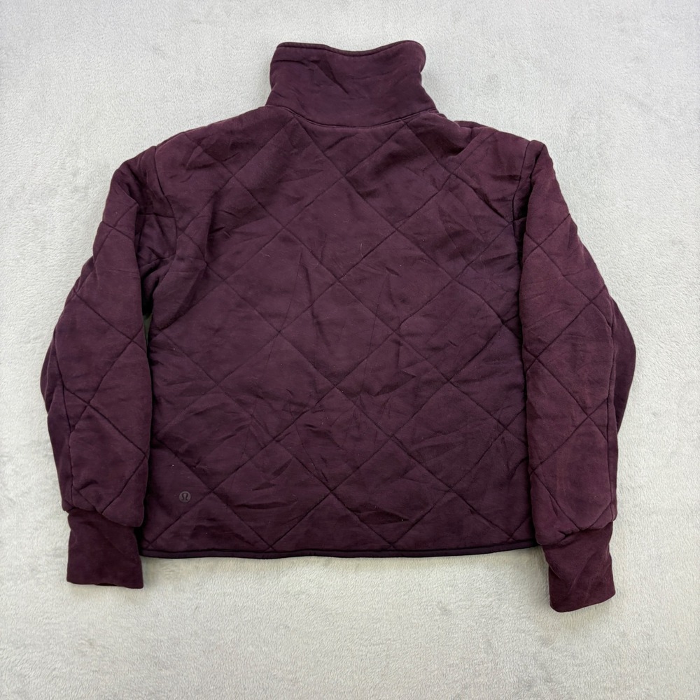 Lululemon Jacket Womens 6 Purple Forever Warm Reversible Quilted Full Zip Yoga - Picture 6 of 12